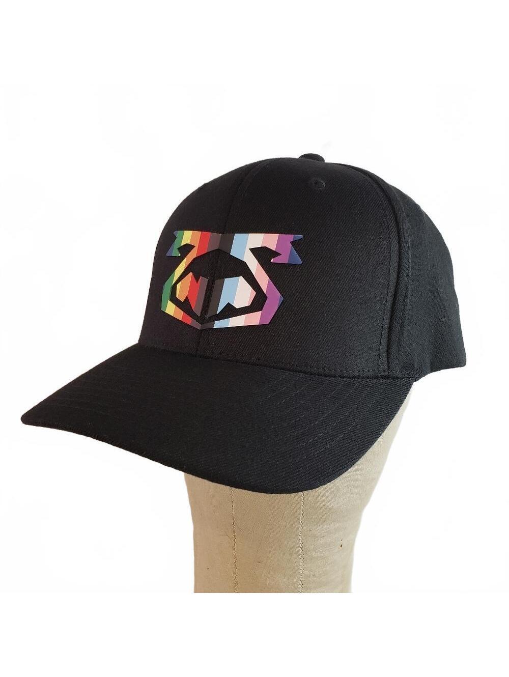 Nasty Pig Snout Pride Cap Hat Rainbow FlexFit Wool Size Small/Medium